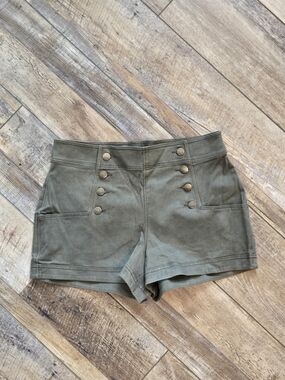 NWT Express High Rise Sailor Shorts - Olive Green Size 8